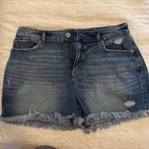 LOFT Distressed denim shorts